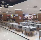 【イオンモールKYOTO】モール内広告 フードコートテーブルシールの画像