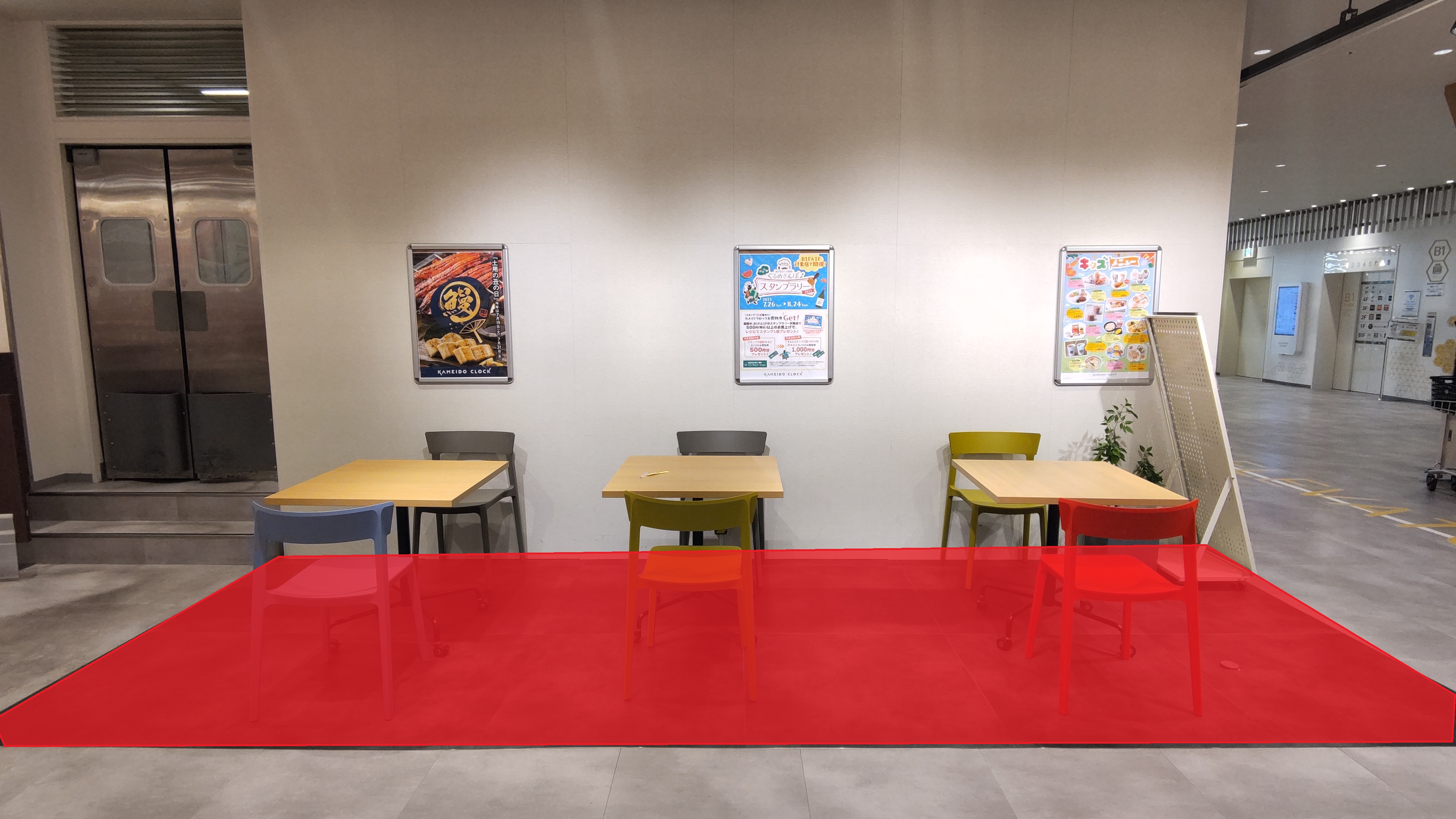 【KAMEIDO CLOCK】B1Fイートイン(麻布あさひ横) 物販、食物販のポップアップストアや販促プロモーションに最適な催事イベントスペース