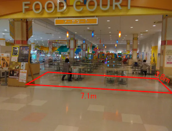 【イオンスーパーセンター大館】フードコート 販促プロモーションに最適なスーパー店内催事イベントスペースの画像