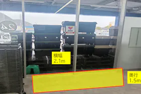 【スーパーセンタートライアル赤穂店】Ⓑ食物販やPR活動に最適な店内 風除室「出入口横 スペース」