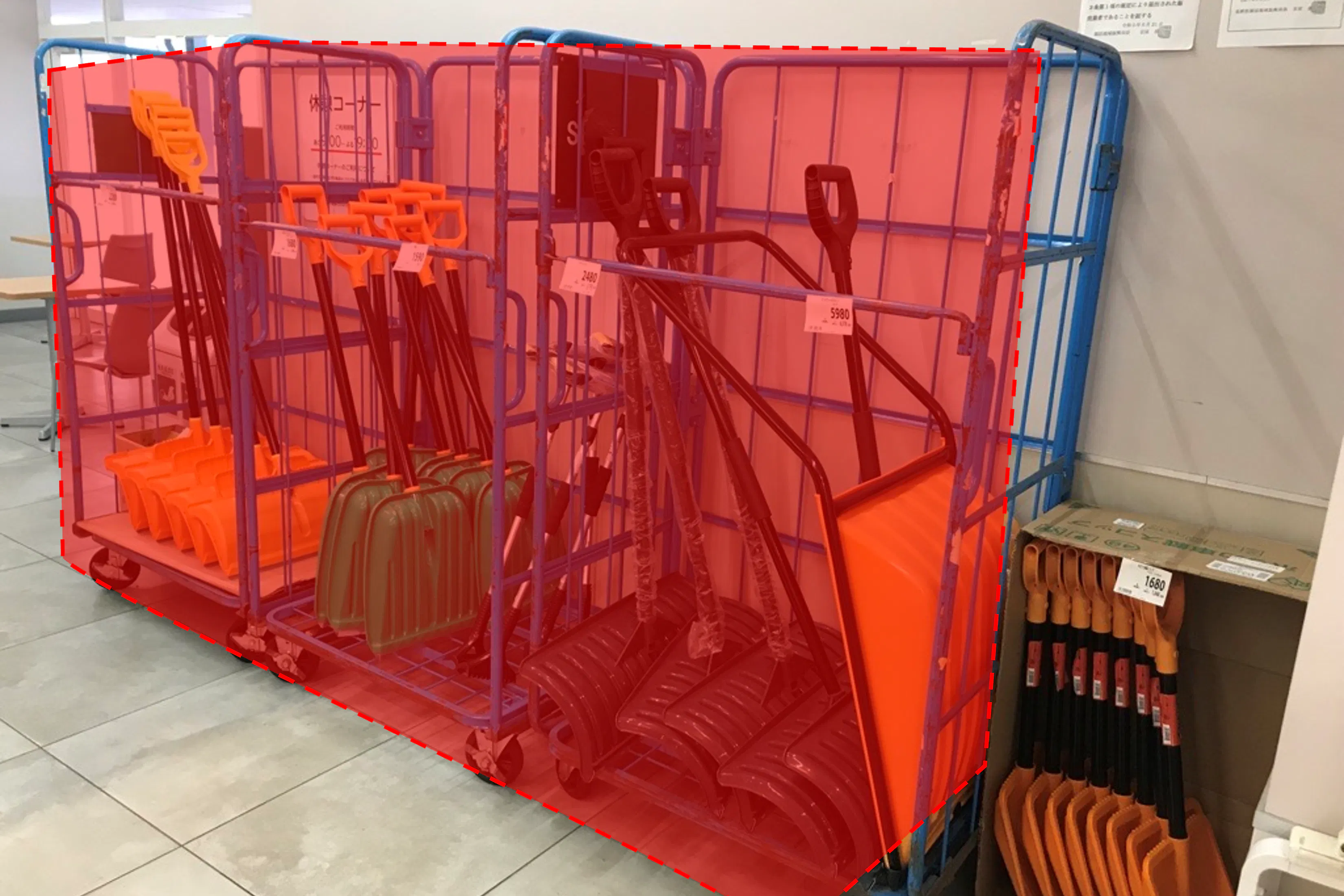 【西友 富士見店】休憩コーナー プロモーション用途や物販、食物販のポップアップストアに最適なスーパー店内催事イベントスペース