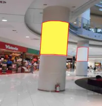 【イオンモール広島祇園】モール内広告 柱巻き