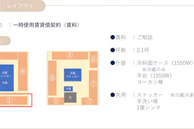 【北千住マルイ】2階 カレンダリウムF08【食物販・物産展】店内入って正面、什器完備の好立地スペース