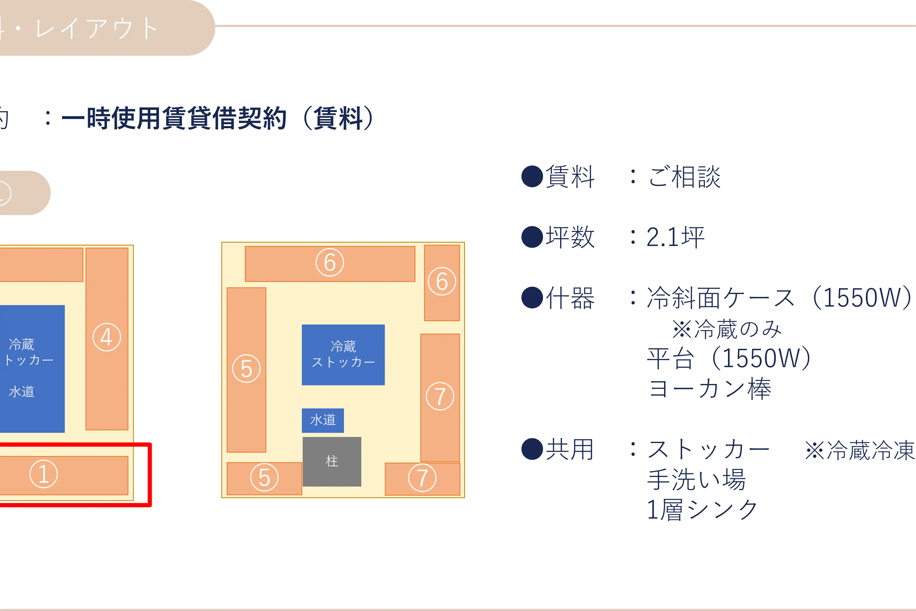 【北千住マルイ】2階 カレンダリウムF08【食物販・物産展】店内入って正面、什器完備の好立地スペース
