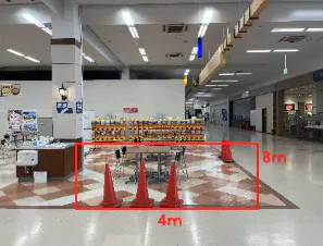 【イオンスーパーセンター栗原志波姫店】フードコート手前 販促プロモーションや物販に最適なスーパー店内催事イベントスペース