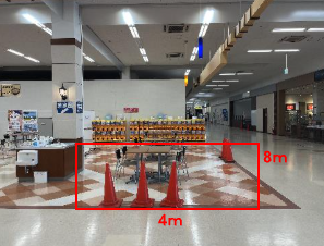 【イオンスーパーセンター栗原志波姫店】フードコート手前 販促プロモーションや物販に最適なスーパー店内催事イベントスペース