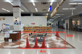 【イオンスーパーセンター栗原志波姫店】フードコート手前 販促プロモーションや物販に最適なスーパー店内催事イベントスペース