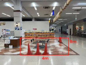 【イオンスーパーセンター栗原志波姫店】フードコート手前 販促プロモーションや物販に最適なスーパー店内催事イベントスペース