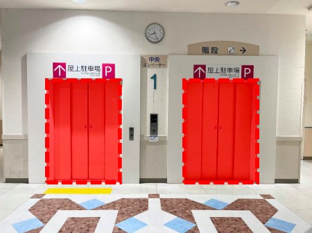 【イオンモール宇城】モール内広告 エレベーター