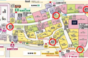 【イオンモール高崎】モール内広告 エスカレーター 1F