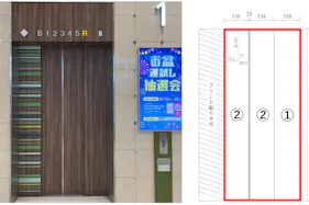 【イオンモール浜松志都呂】モール内広告 エレベーター扉