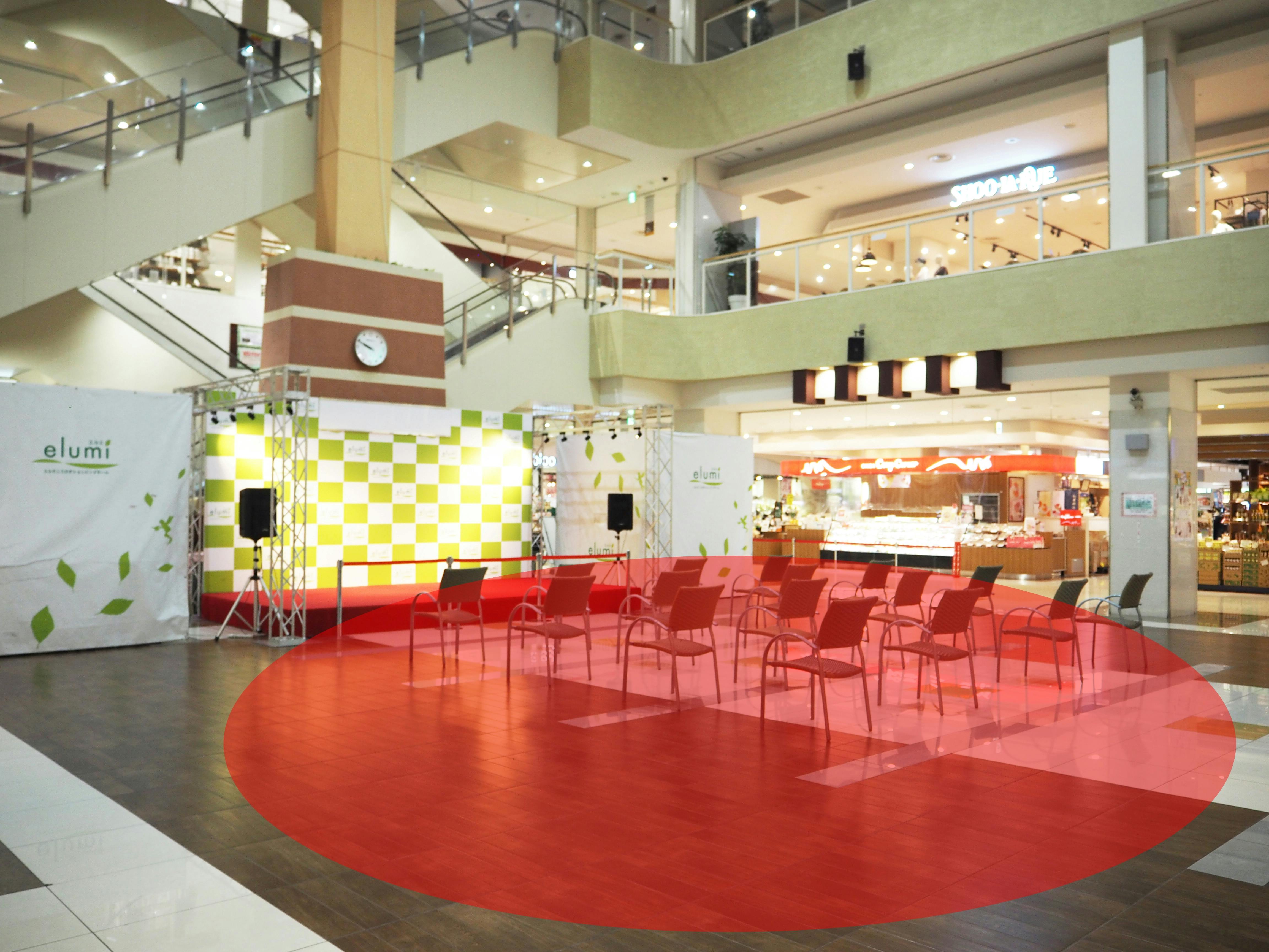 【エルミこうのすショッピングセンター】大型のポップアップストアやPRイベントに最適な駅直結SCのイベントスペース(セントラルコート全面)