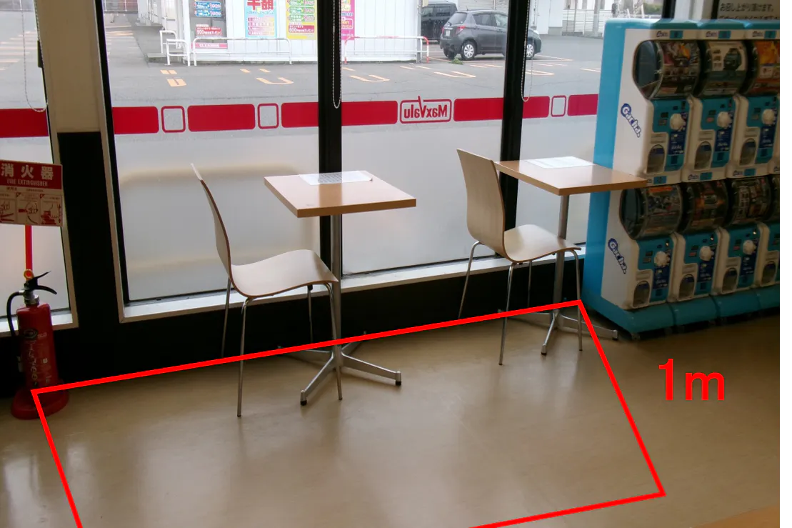 【マックスバリュ武道島店】イートイン 販促プロモーションに最適なスーパー店内催事イベントスペース