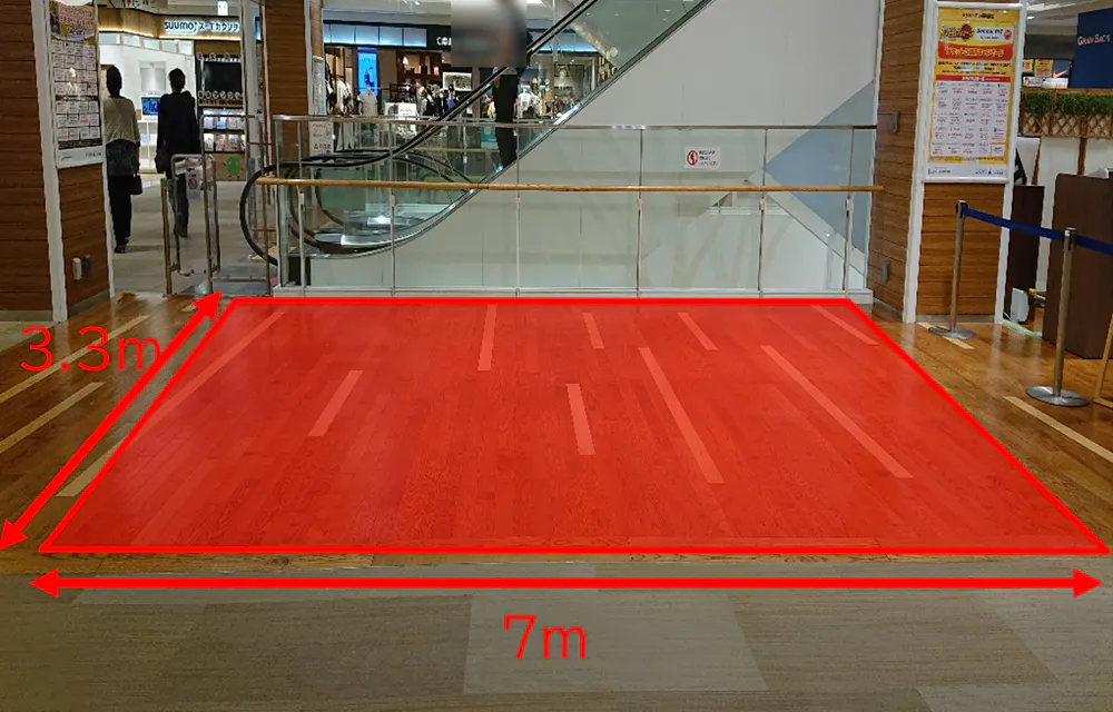 【ララガーデン長町】2階北側エスカレーター前(B)