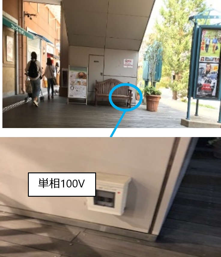 【みのおキューズモール】「④EAST1-1F エスカレーター下」PRプロモーションなどに利用可能な天候に左右されない通路導線上のイベントスペース