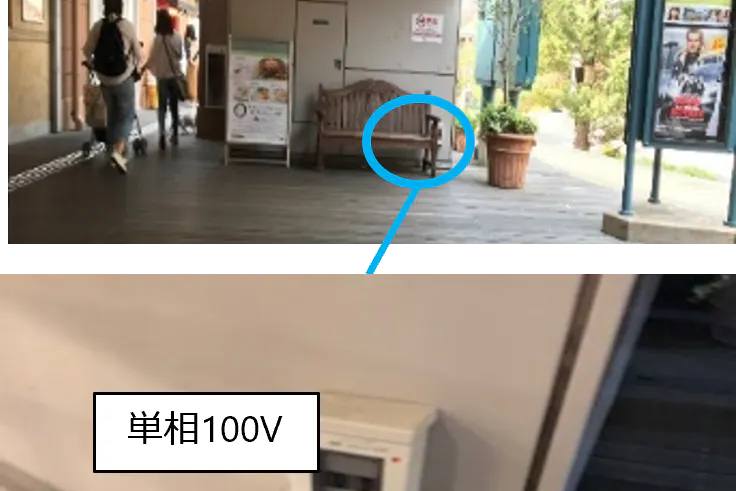 【みのおキューズモール】「④EAST1-1F エスカレーター下」PRプロモーションなどに利用可能な天候に左右されない通路導線上のイベントスペース