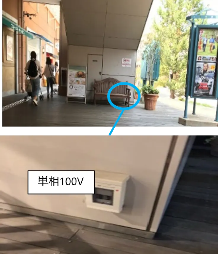 【みのおキューズモール】「④EAST1-1F エスカレーター下」PRプロモーションなどに利用可能な天候に左右されない通路導線上のイベントスペース