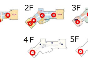 【イオンモールむさし村山】モール内広告 エスカレーター側面