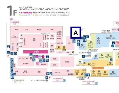 【イオンモール加西北条*】モールメディア➀1Fモール中央エレベーター
