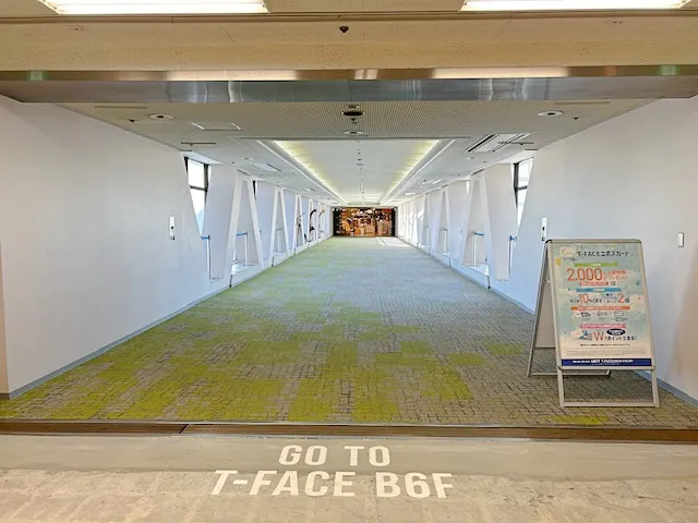 【T-FACE】大規模なポップアップやプロモーションイベント、マルシェ等の合同出店に最適な施設6階連絡通路にあるスペース