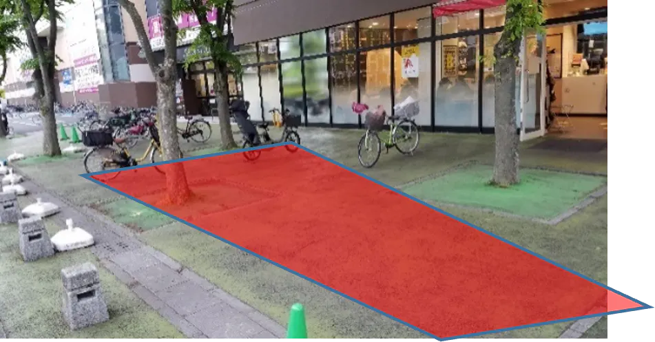 【イオンスタイルせんげん台】各種プロモーションや物販、食物販のポップアップストアに最適な1Fマック前の屋外イベントスペース