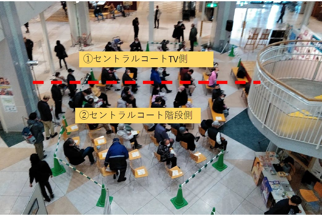 【イオン笠間店】各種プロモーションや物販、食物販のポップアップストアに最適な1Fセントラルコート階段側の催事イベントスペース