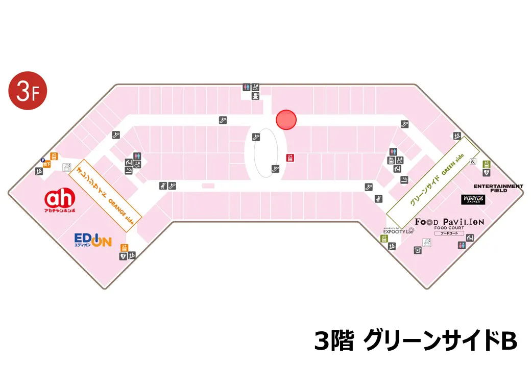 【ららぽーとEXPOCITY】3階 グリーンサイドB