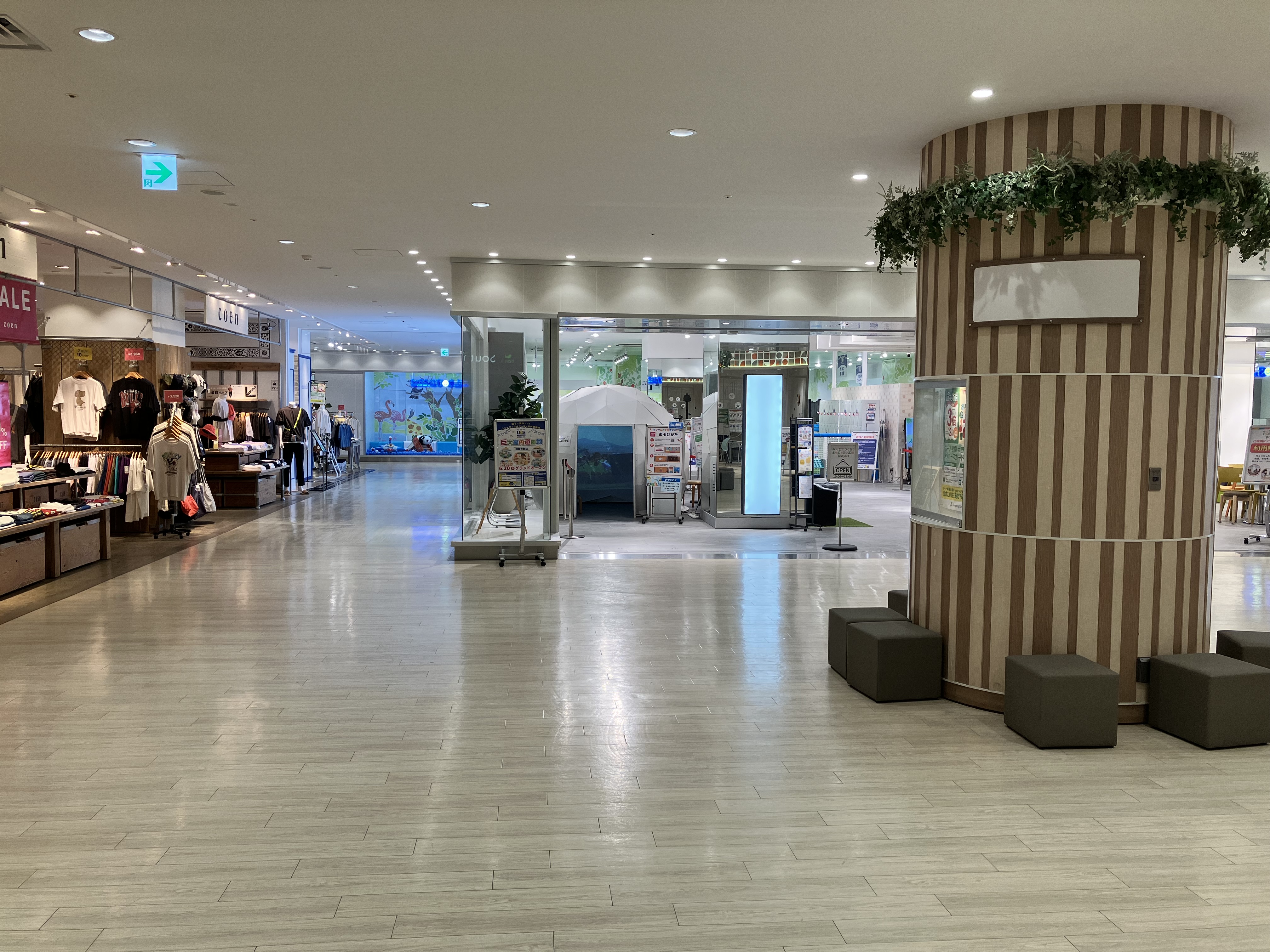 【ボーノ相模大野ショッピングセンター】3階ドコモ前 柱周り 物販、食物販のポップアップストアや販促プロモーションに最適な催事イベントスペース