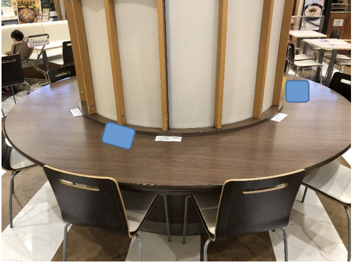 【イオンモール浜松志都呂】モール内広告 フードコートステッカー