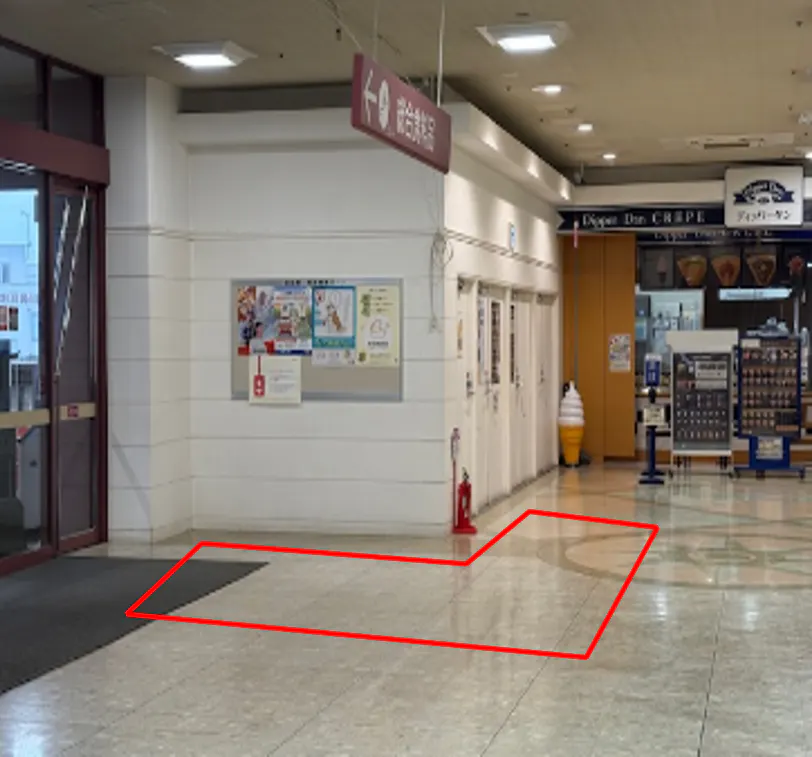 【イオン秋田中央店】1F正面入口 販促プロモーションや物販に最適なスーパー店内催事イベントスペース