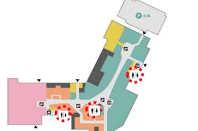 【イオンモール川口】モール内広告 化粧室個室ドア
