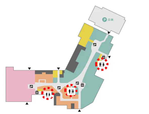 【イオンモール川口】モール内広告 化粧室個室ドア
