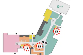 【イオンモール川口】モール内広告 化粧室個室ドア