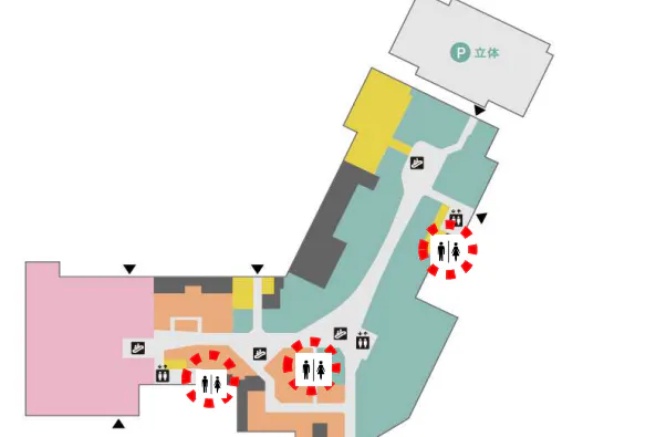 【イオンモール川口】モール内広告 化粧室個室ドア