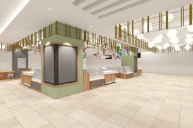 【北千住マルイ】2階 カレンダリウムF10【食物販・物産展】店内入って正面、什器完備の好立地スペース