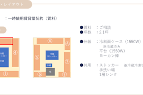 【北千住マルイ】2階 カレンダリウムF10【食物販・物産展】店内入って正面、什器完備の好立地スペース