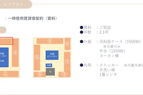 【北千住マルイ】2階 カレンダリウムF10【食物販・物産展】店内入って正面、什器完備の好立地スペース