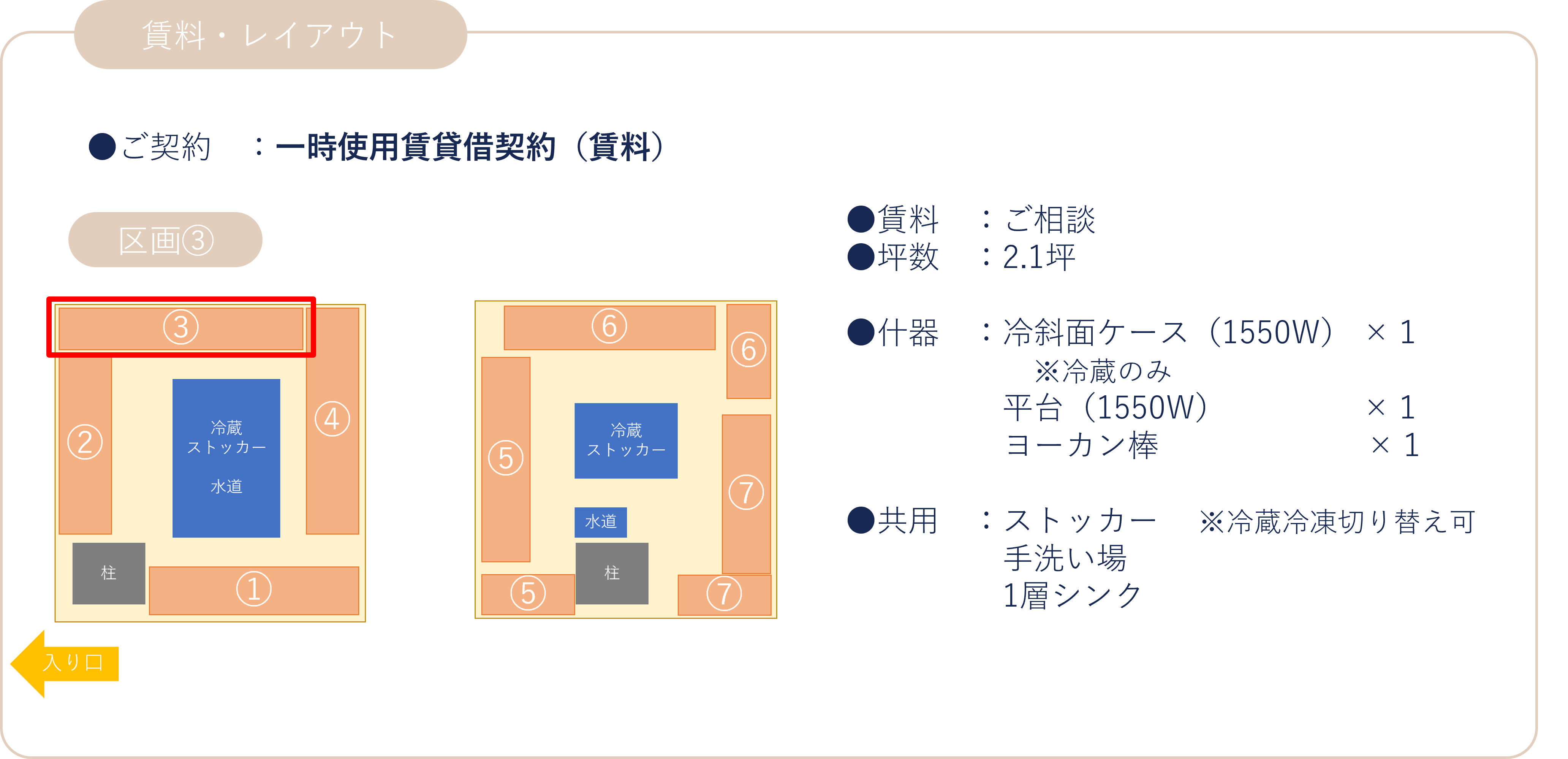【北千住マルイ】2階 カレンダリウムF10【食物販・物産展】店内入って正面、什器完備の好立地スペース