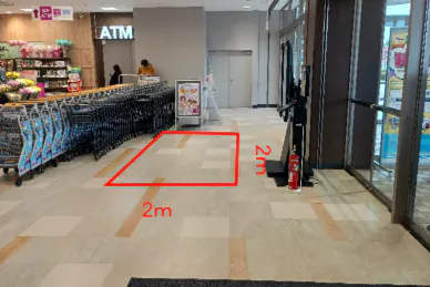 【イオンスタイル八戸沼館店】北側入口横 販促プロモーションに最適なスーパー店内催事イベントスペース