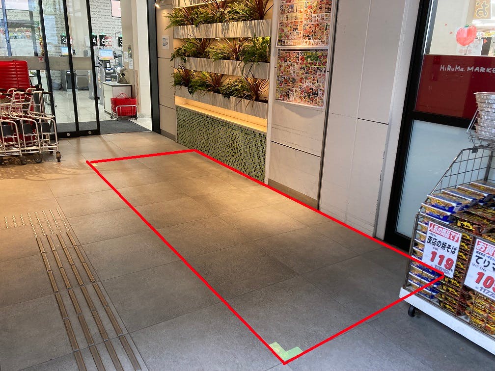 【フレスポ東日暮里】プロモーション利用に適した、エレベーターホールにある半屋外イベントスペース