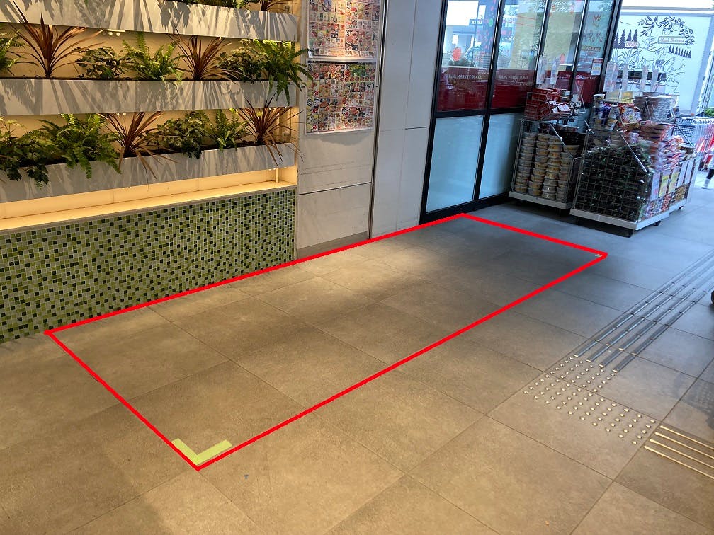 【フレスポ東日暮里】プロモーション利用に適した、エレベーターホールにある半屋外イベントスペース