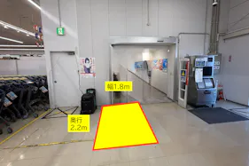 【スーパーセンタートライアル日田店】食物販やPR活動に最適な店内「出口横 イベントスペース」