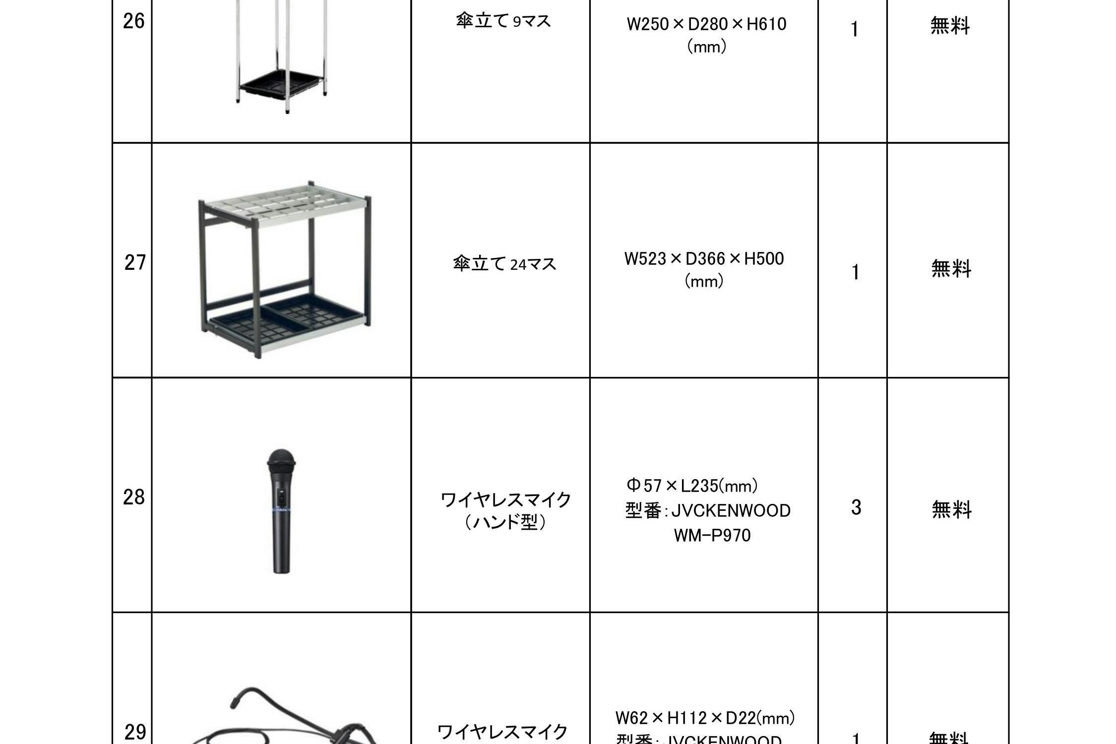 貸出備品リスト⑤