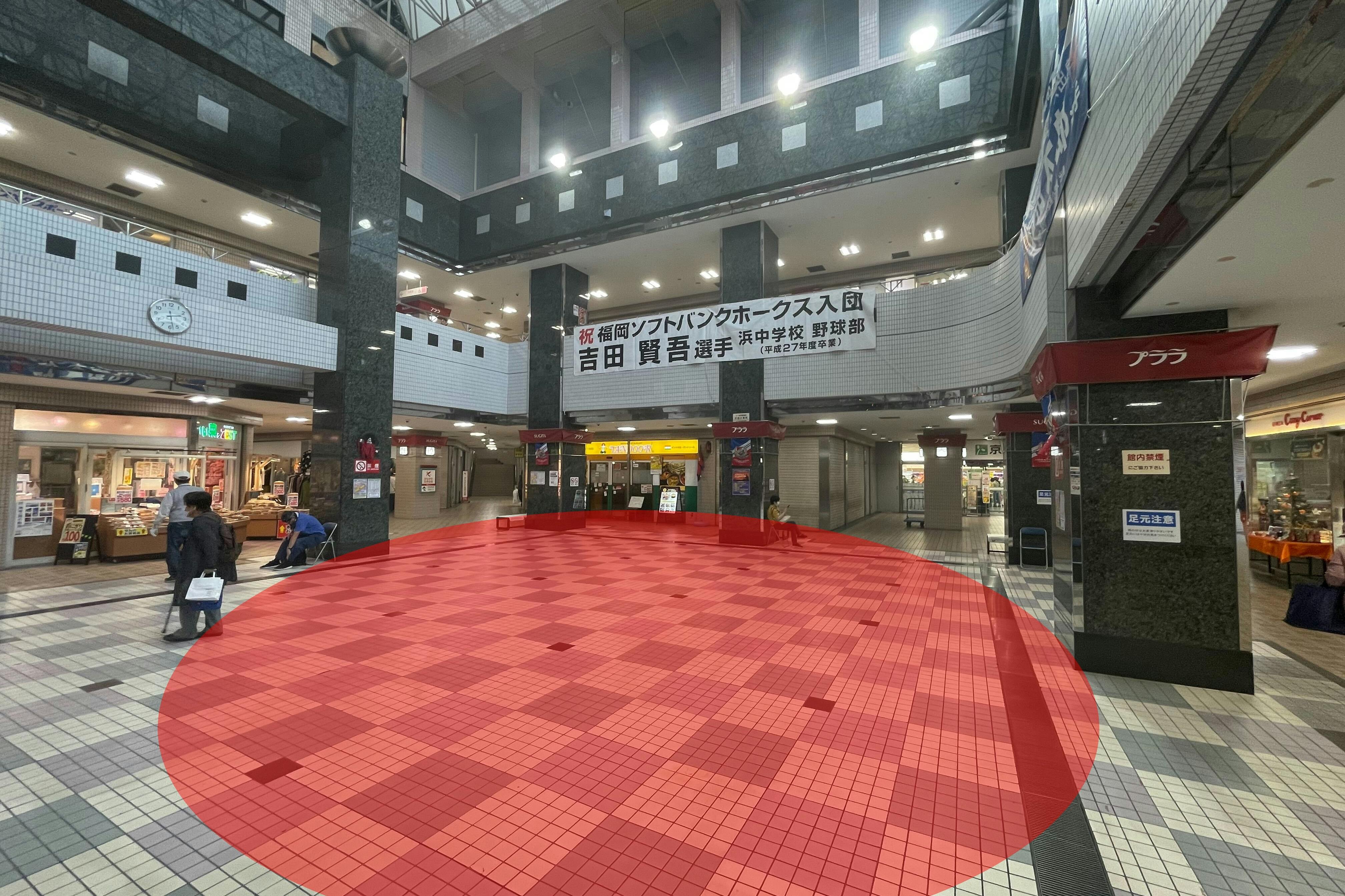 【プララ杉田/杉田駅直結】食物販や物販のポップアップストアに最適な駅直結のトラフィックのあるイベントスペース(1Fパティオ広場)