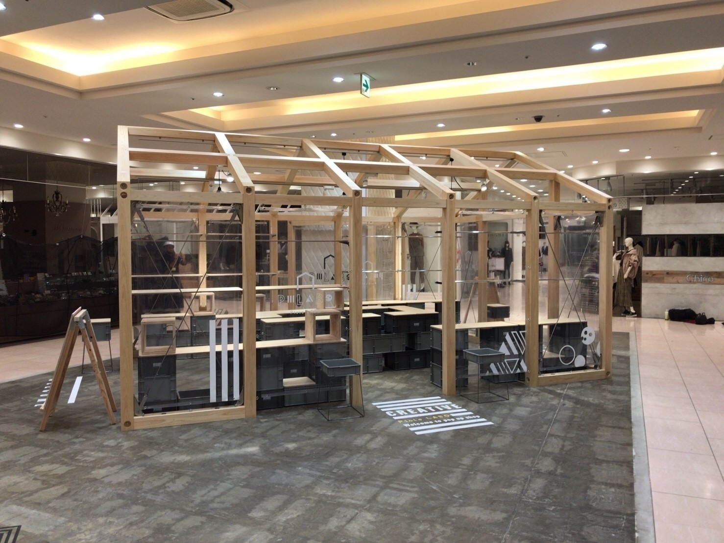 ポップアップストアに適したピオレ2中央にあるイベントスペースです