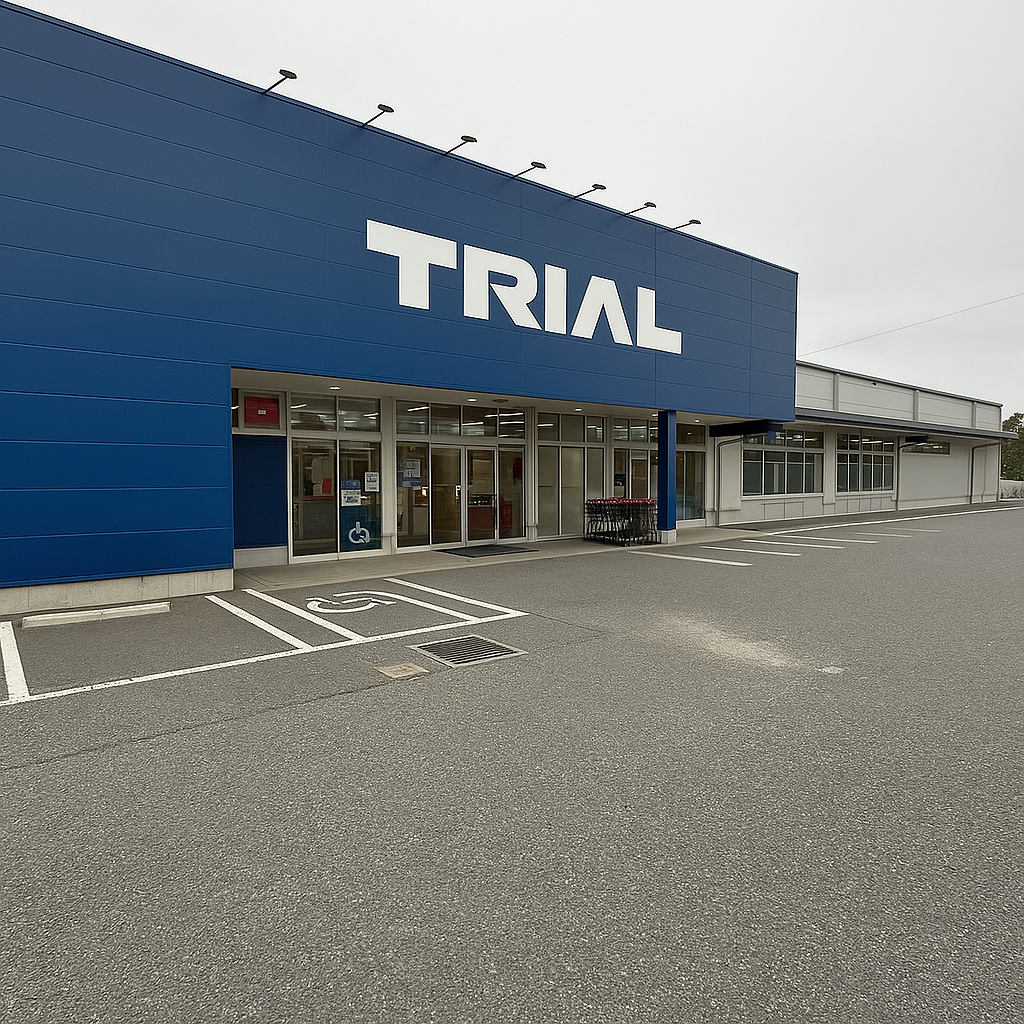 【スーパーセンタートライアル上津役店】キッチンカー（調理営業）出店限定/屋外　Ⓐキッチンカースペース_正面出入口【左側】　※から揚げ・焼き鳥は販売不可