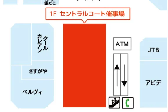 【イオン上越ショッピングセンター】各種プロモーションや物販、食物販のポップアップストアに最適なセントラルコ-ト