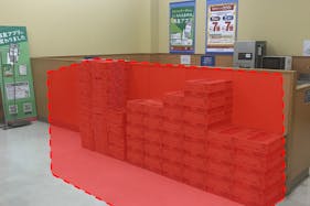 【西友 上山田店】店内入口横 プロモーション用途や物販、食物販のポップアップストアに最適なスーパー店内催事イベントスペース