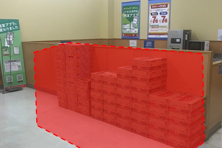 【西友 上山田店】店内入口横 プロモーション用途や物販、食物販のポップアップストアに最適なスーパー店内催事イベントスペースの画像1