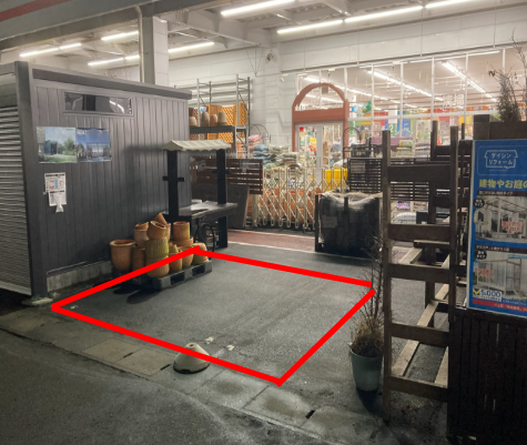 【ダイシン大富店】外売場　キッチンカーの出店やテント形式のイベント実施に最適な屋外の催事イベントスペース